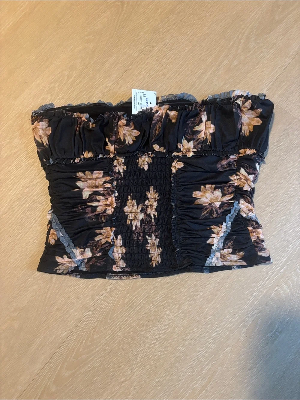 NWT Free People Scottie Printed Tube Crop Top size Large